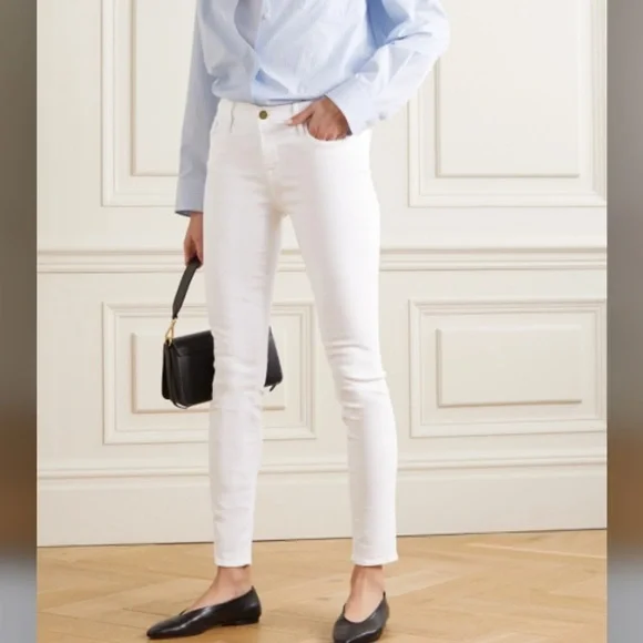 FRAME Le Skinny White Blanc Jeans zz - Picture 10 of 16